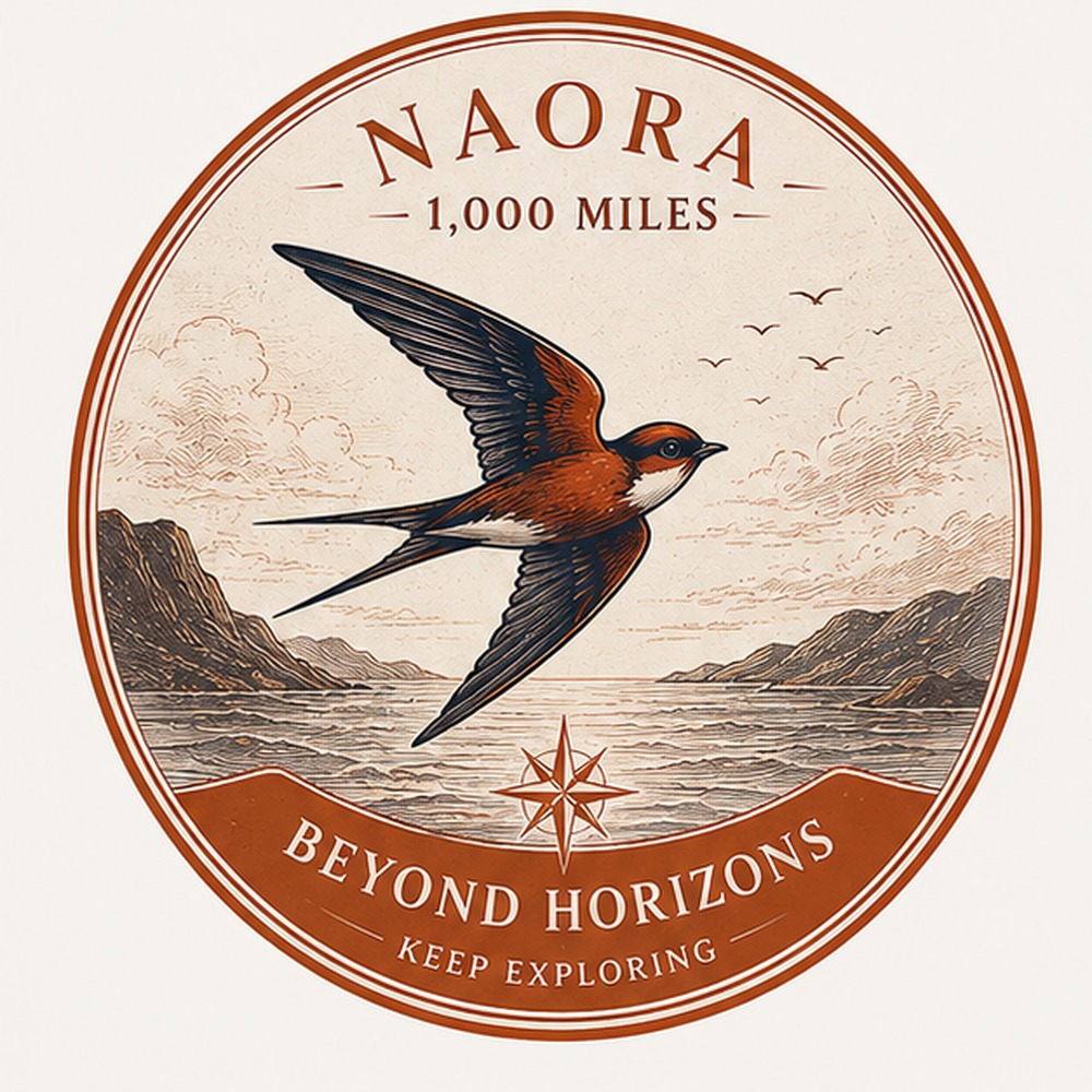 Naora 1,000 miles badge — Beyond Horizons