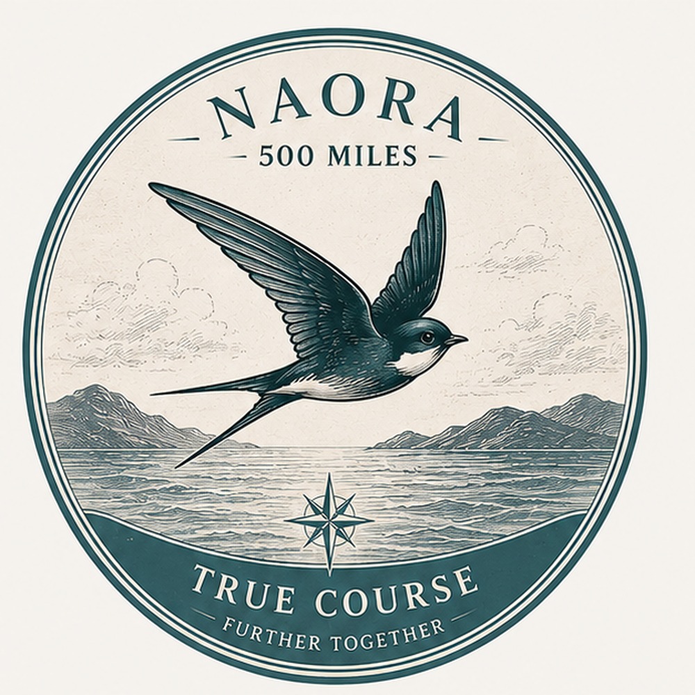 Naora 500 miles badge — True Course
